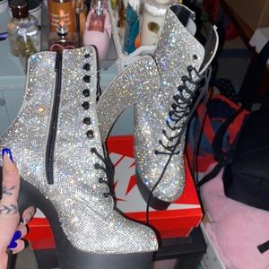 Size 9 glitter stripper boots